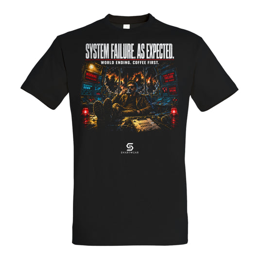 SVARTWEAR Statement Shirt „System Failure. As Expected.“