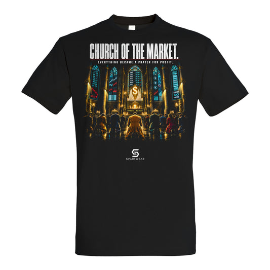 SVARTWEAR Statement Shirt „Church of the Market.“