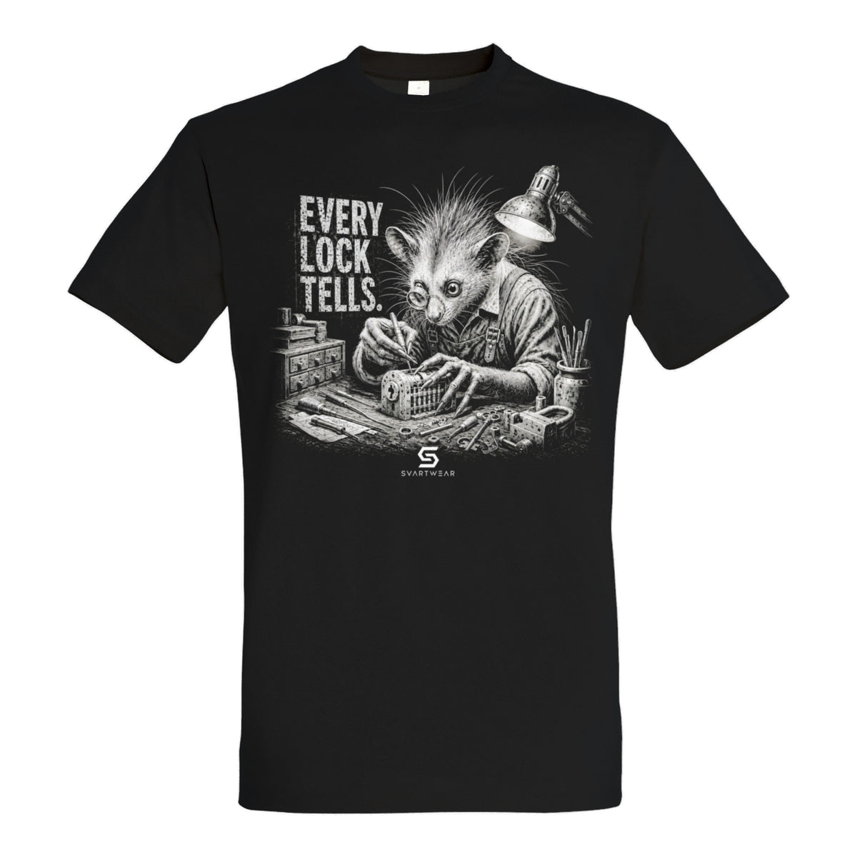 SVARTWEAR Statement Shirt „Every Lock Tells.“