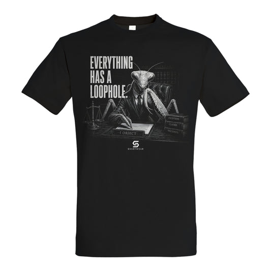 SVARTWEAR Statement Shirt „Everything Has a Loophole.“