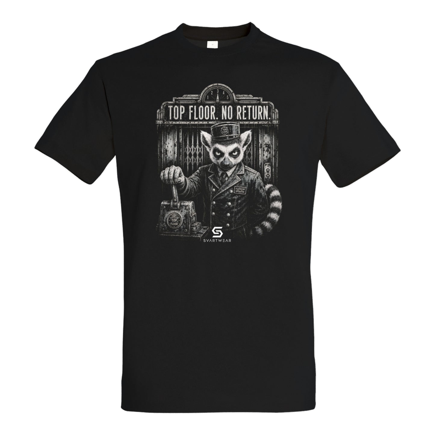 SVARTWEAR Dunkle Biester Shirt „Top Floor. No Return.“