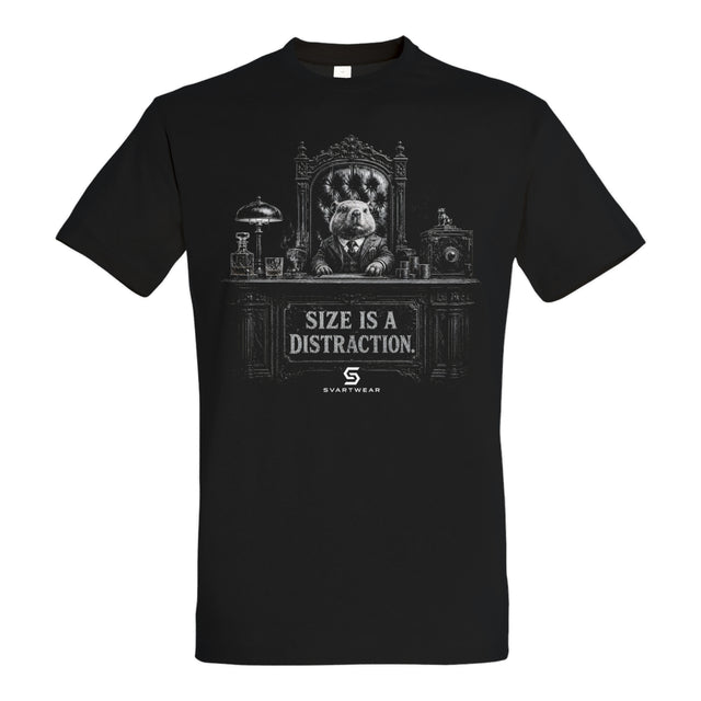 SVARTWEAR Dunkle Biester Shirt „Size Is a Distraction.“