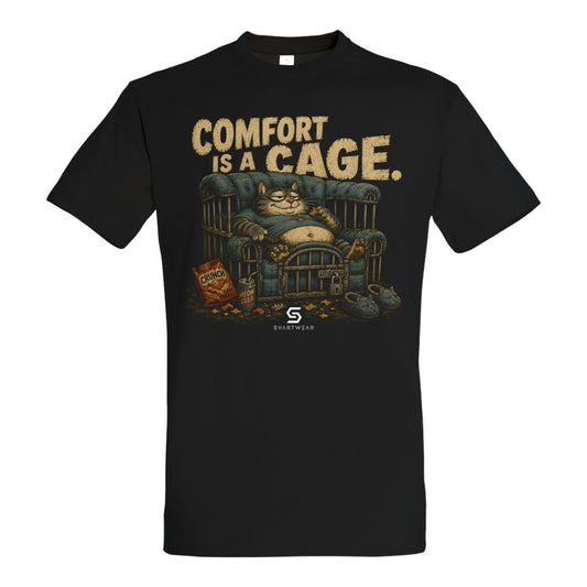 SVARTWEAR Bunte Biester Shirt „COMFORT IS A CAGE.“