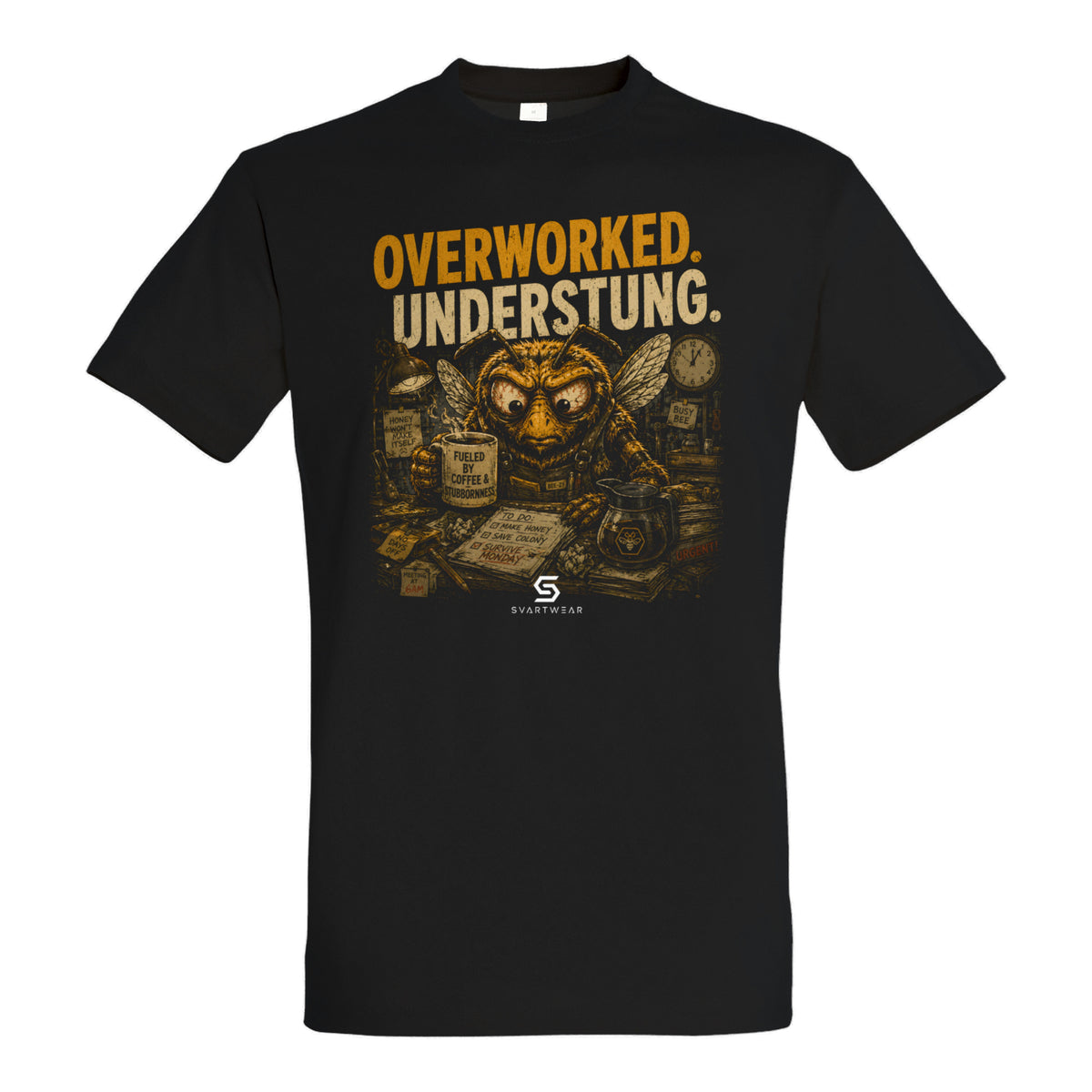 SVARTWEAR Statement Shirt „Overworked. Understung.“