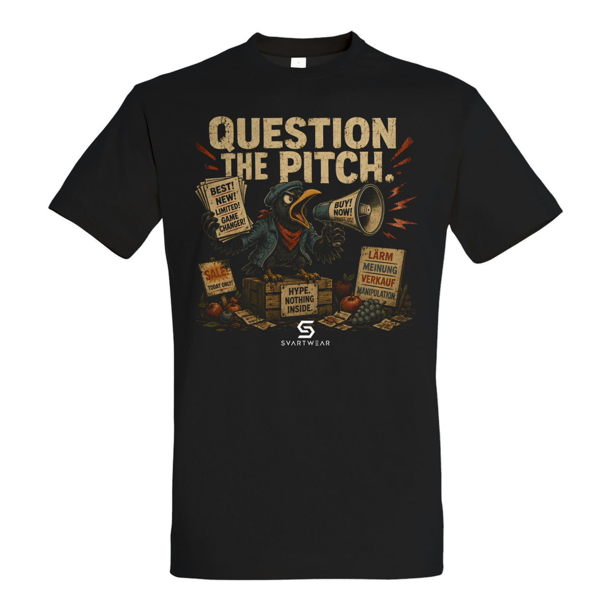 SVARTWEAR Bunte Biester Shirt „QUESTION THE PITCH.“