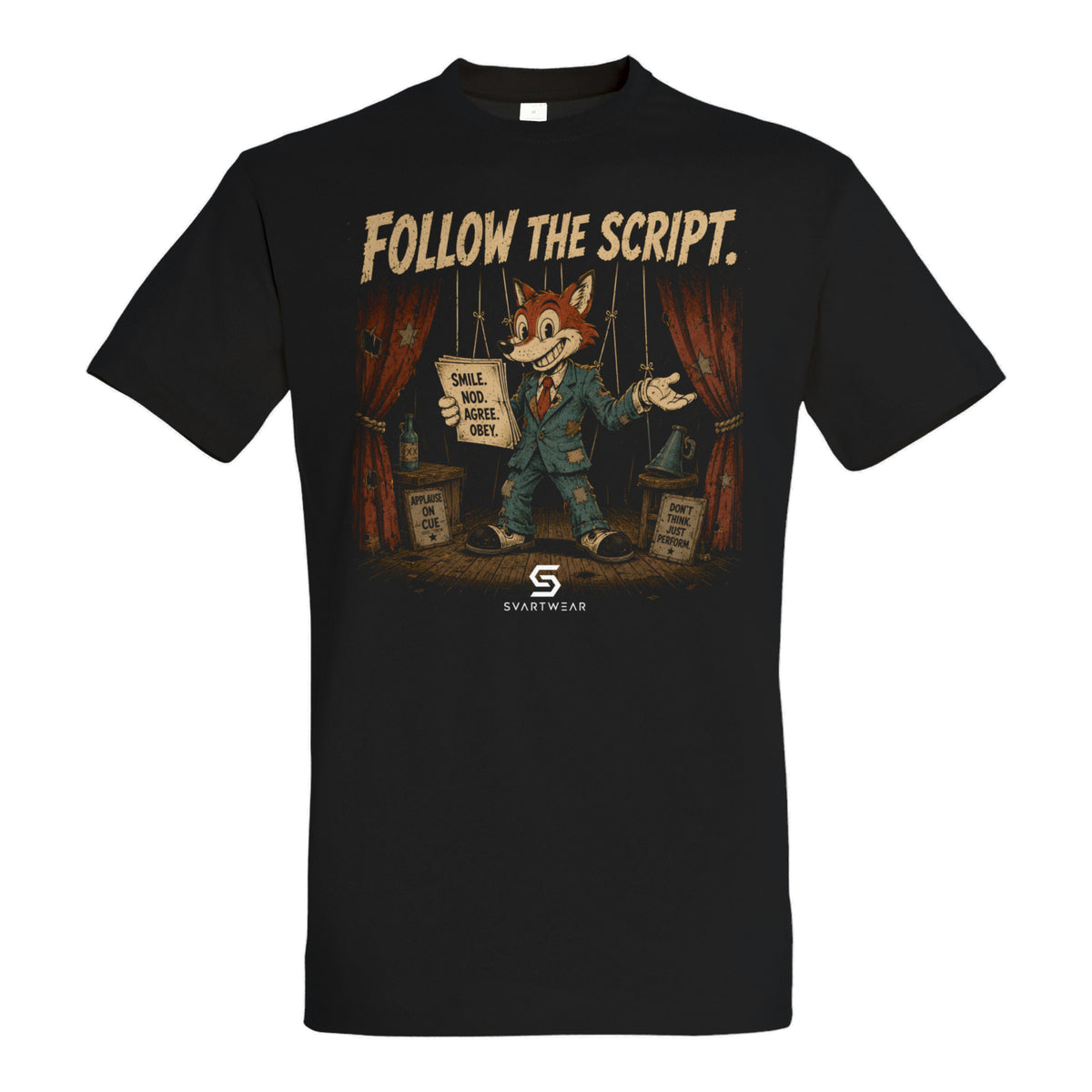 SVARTWEAR Bunte Biester Shirt „FOLLOW THE SCRIPT.“