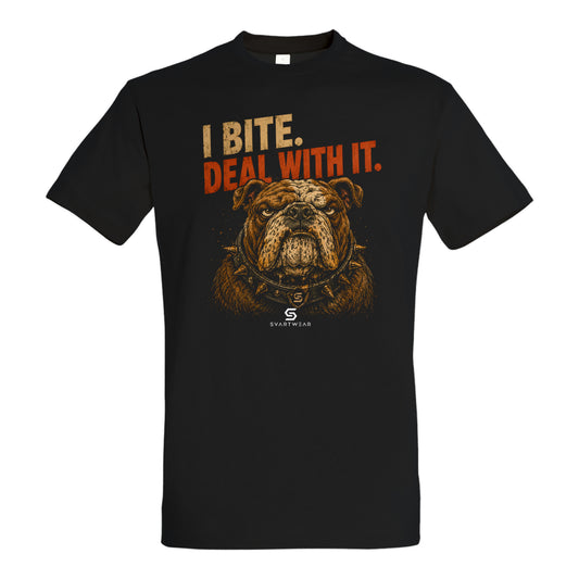 SVARTWEAR Statement Shirt „I Bite. Deal With It.“