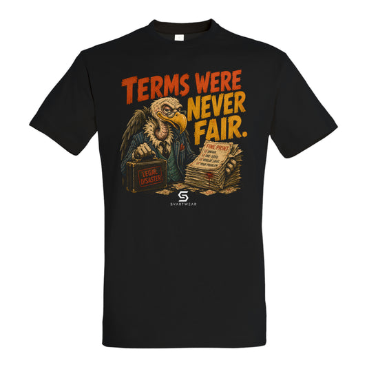 SVARTWEAR Statement Shirt „Terms Were Never Fair.“