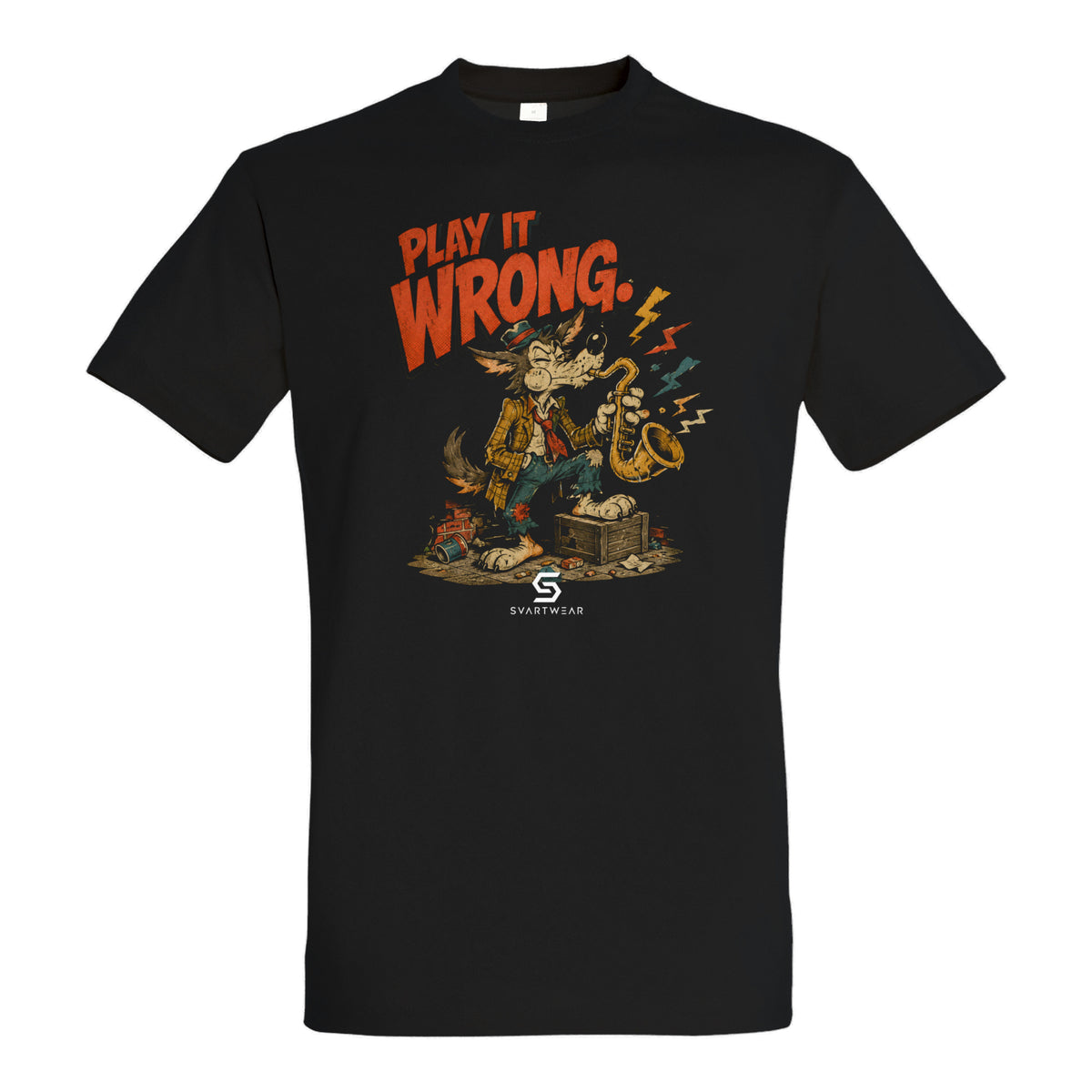 SVARTWEAR Bunte Biester Shirt „PLAY IT WRONG.“