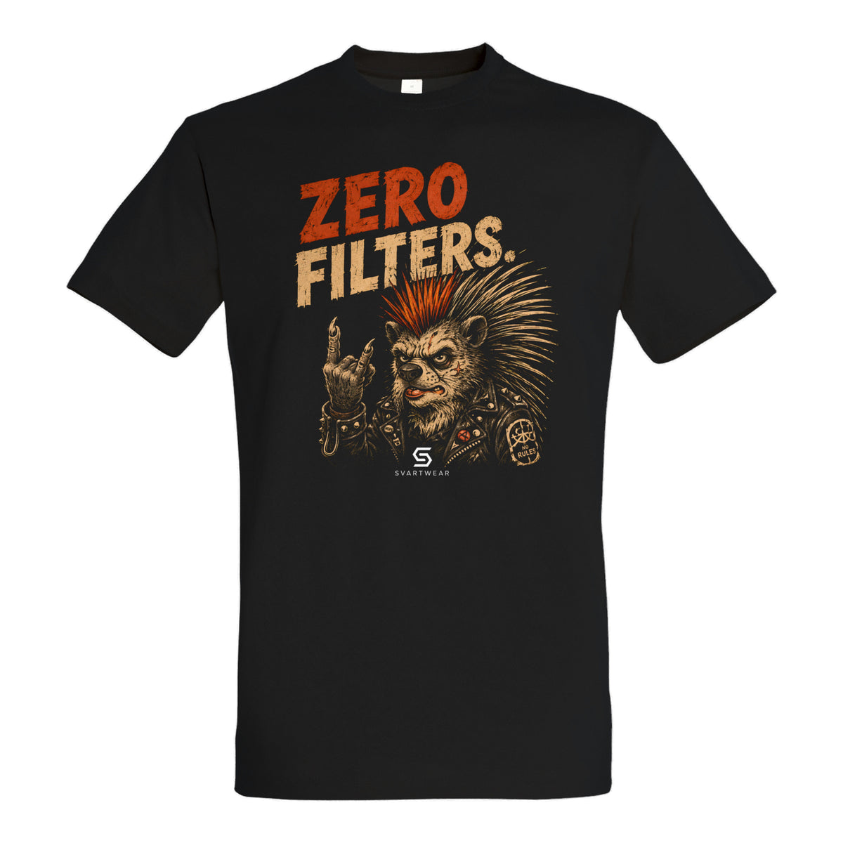 SVARTWEAR Statement Shirt „Zero Filters.“