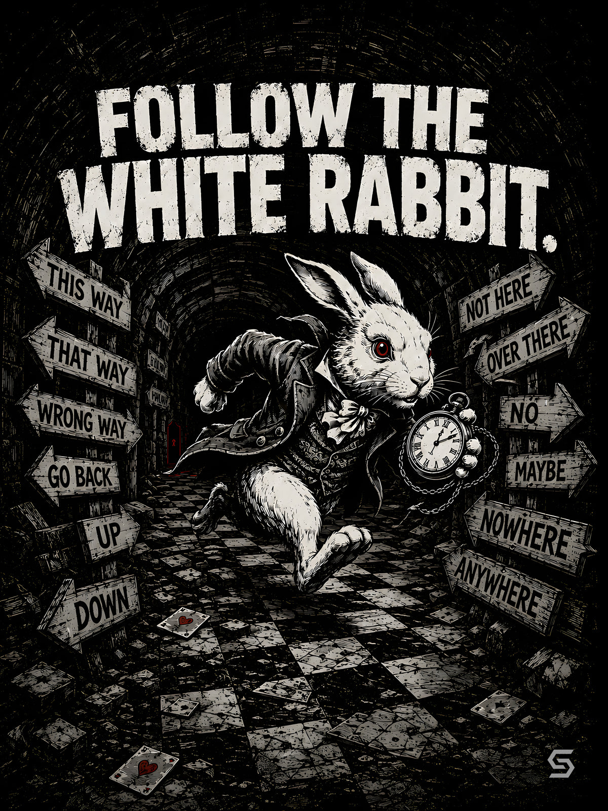 Follow The White Rabbit | SVARTWEAR Poster