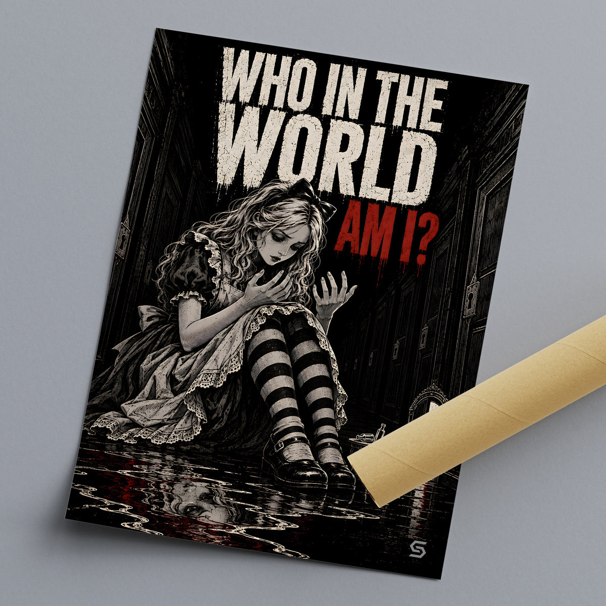 Kunstdruck Who In The World Am I? liegend mit Versandhülse
