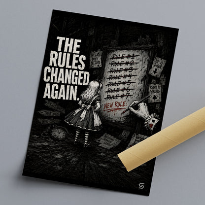 Kunstdruck The Rules Changed Again liegend mit Versandhülse