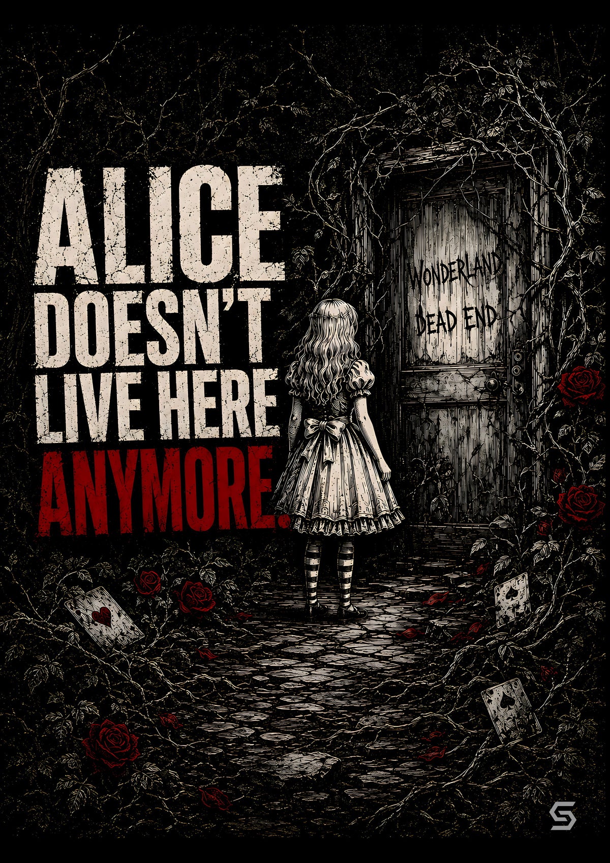 Alice Poster Alice Doesn't Live Here Anymore, Tür mit WONDERLAND DEAD END