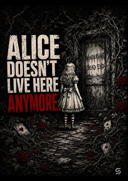 Alice Poster Alice Doesn't Live Here Anymore, Tür mit WONDERLAND DEAD END