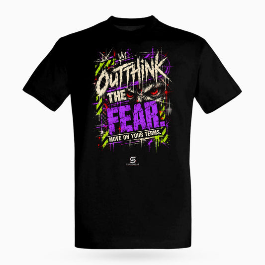SVARTWEAR Raw Signal Shirt OUTTHINK THE FEAR. in Schwarz, Frontdruck