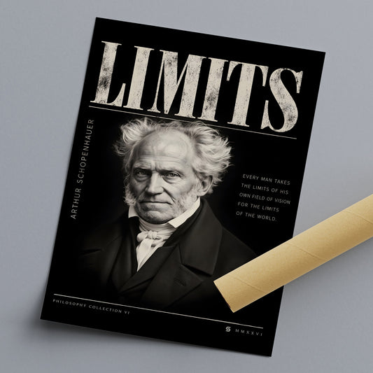 Poster Arthur Schopenhauer, Limits, als Druck gezeigt