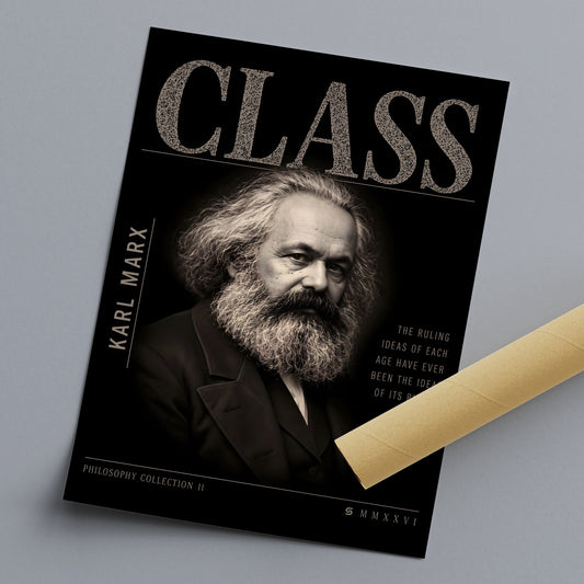 Poster Karl Marx, Class, als Druck gezeigt