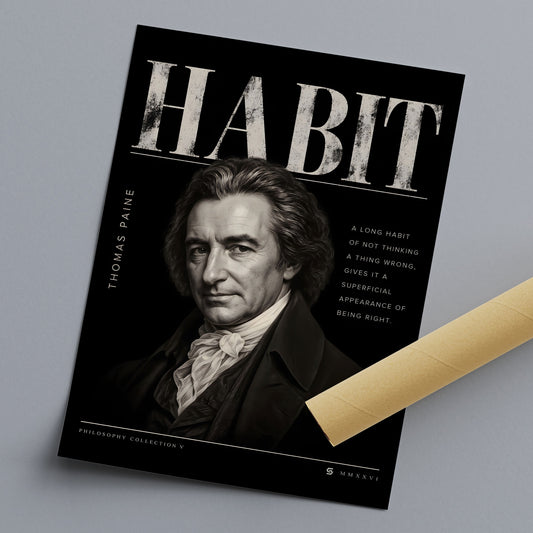 Poster Thomas Paine, Habit, als Druck gezeigt